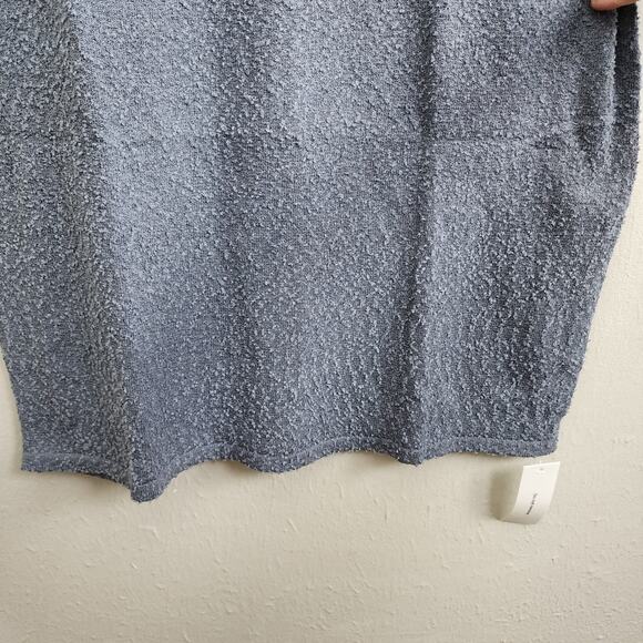 NEW Rumored Cloud Nine Racerback Textured Knit Maxi Dress Denim Blue Medium - Picture 6 of 10